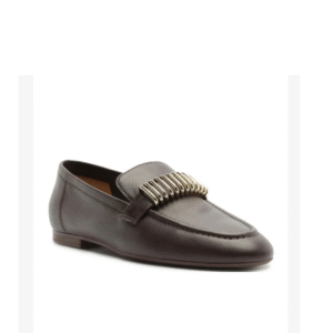Mocassim com Detalhe Metal Marrom Escuro