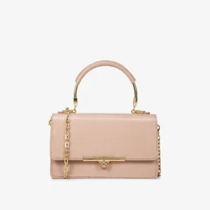 Bolsa Transversal Rosê Couro